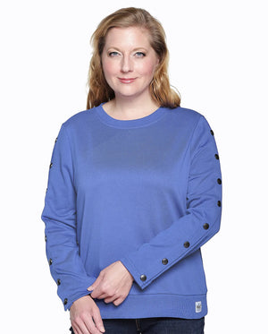 Long Sleeve Dialysis Shirts for Women with Easy Arm Port Access - Best Gift for Dialysis Patients Front view
