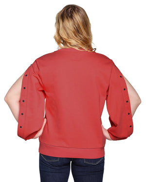 Dialysis Shirt For Women – Adaptive Arm Port Access Top For Chemotherapy & Infusions | Best Dialysis Patient Gift - Burnt Orange