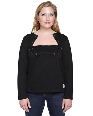 Women's Chemo Shirt, Chemotherapy wear, easy access clothing, chest port accessible, patient gift, cancer clothing, PICC Line Accesses, chest port access, Infusions, Post Surgery recovery, chemo shirt, chemo patient, chemotherapy wear.