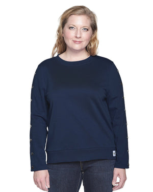 Dialysis Shirt For Women – Adaptive Arm Port Access Top For Chemotherapy & Infusions | Best Dialysis Patient Gift - Navy