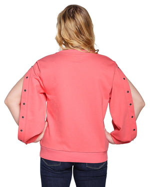 Dialysis Shirt for Women – Adaptive Arm Port Access Top for Chemotherapy, Infusions & Medical Treatments | Makes the Best Dialysis Patient Gift – Peach