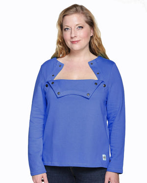 Royal Chemo Shirt Chest Port Access Front Open