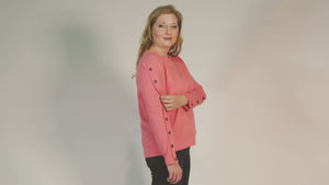 Dialysis Shirt for Women – Adaptive Arm Port Access Top for Chemotherapy, Infusions & Medical Treatments | Makes the Best Dialysis Patient Gift – Peach