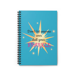 Spiral Notebook - Ruled Line with "Sparkle" Message front view 3