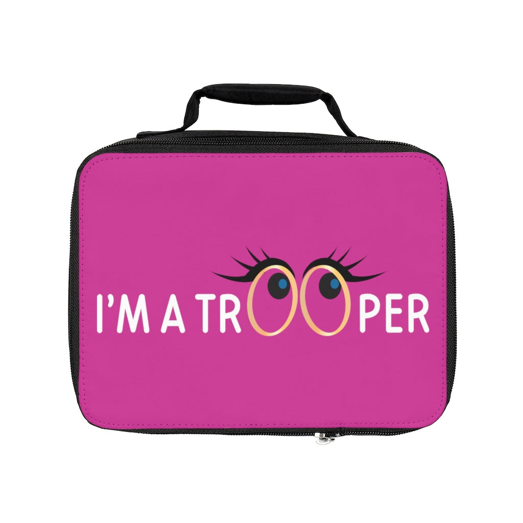 Lunch Bag With "I'm A Trooper" Message front view