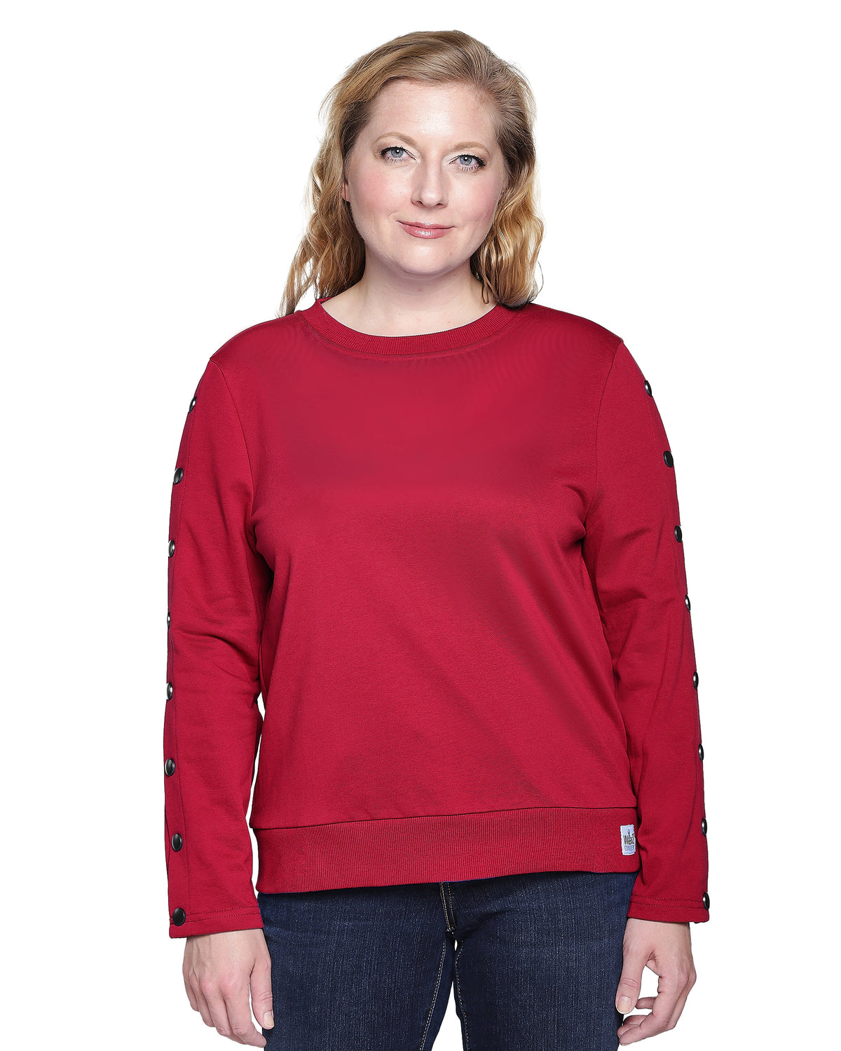 Dialysis Shirt for Women – Adaptive Arm Port Access Top for Chemotherapy, Infusions & Medical Treatments | Makes the Best Dialysis Patient Gift – Ruby Red
