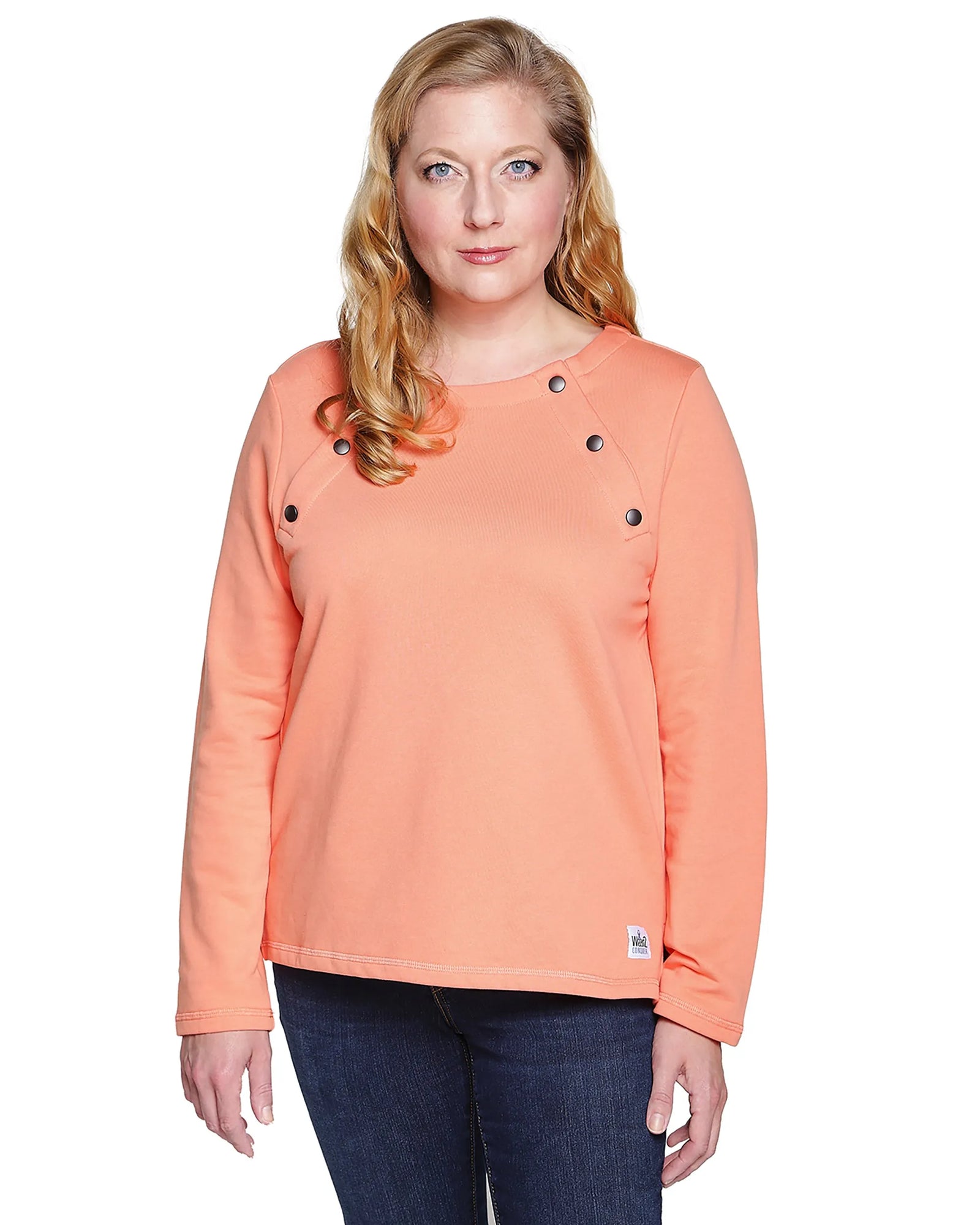 Adaptive Chemotherapy Shirt For Women With Chest Port Access – Coral | Thoughtful Chemo & Dialysis Patient Gift – Wear 2 Conquer