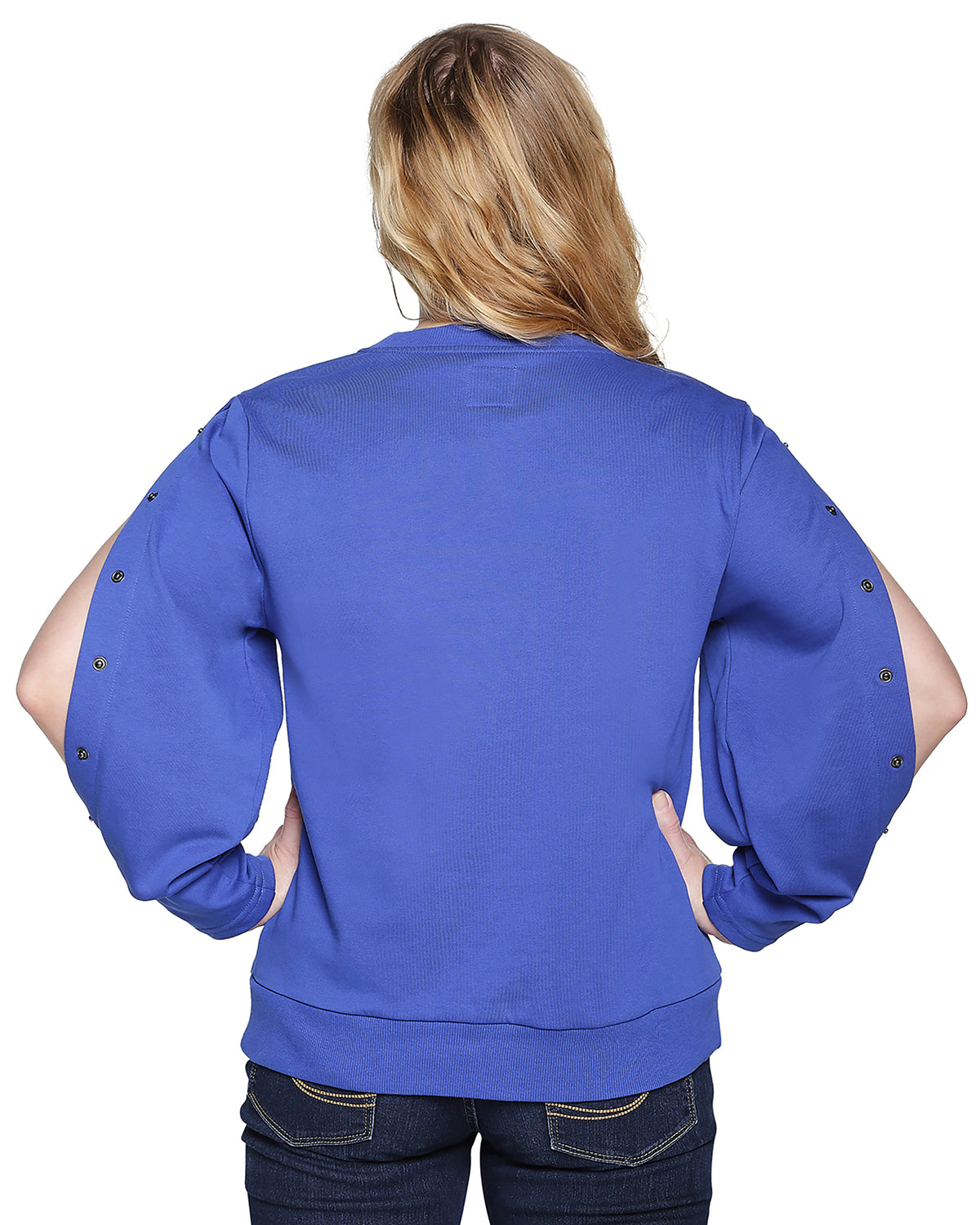 Dialysis Shirt Women’s Long Sleeve, Arm port accessable, PICC Line Accesses, Mid or Upper Arm AV Fistula, Infusions, Post Surgery Recovery, Royal Blue