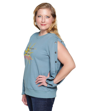 Women's Dialysis Shirt, Dialysis wear, easy access clothing, port accessible, patient gift, dialysis clothing, PICC Line Accesses, Mid or Upper Arm AV Fistula, easy arm port access, Infusions, Post Surgery recovery, hemowear, chemo patient, chemotherapy wear.