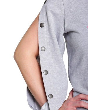 Women's Dialysis Shirt, Dialysis wear, easy access clothing, port accessible, patient gift, dialysis clothing, PICC Line Accesses, Mid or Upper Arm AV Fistula, easy arm port access, Infusions, Post Surgery recovery, hemowear, chemo patient, chemotherapy wear.