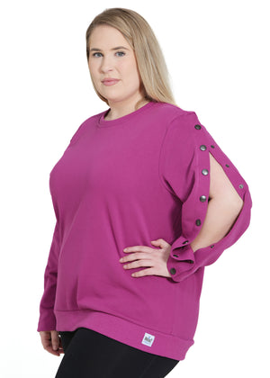 Plus Size arm port access dialysis shirt, perfect gift for dialysis patients side view