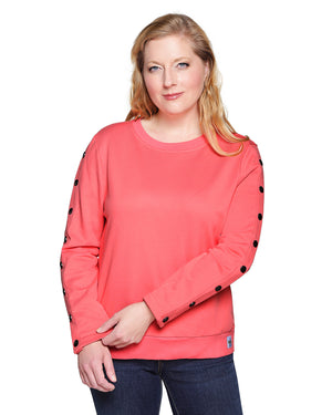 Dialysis Shirts for Women with Easy Arm Port Access Makes Best Dialysis Patient Gift Peach