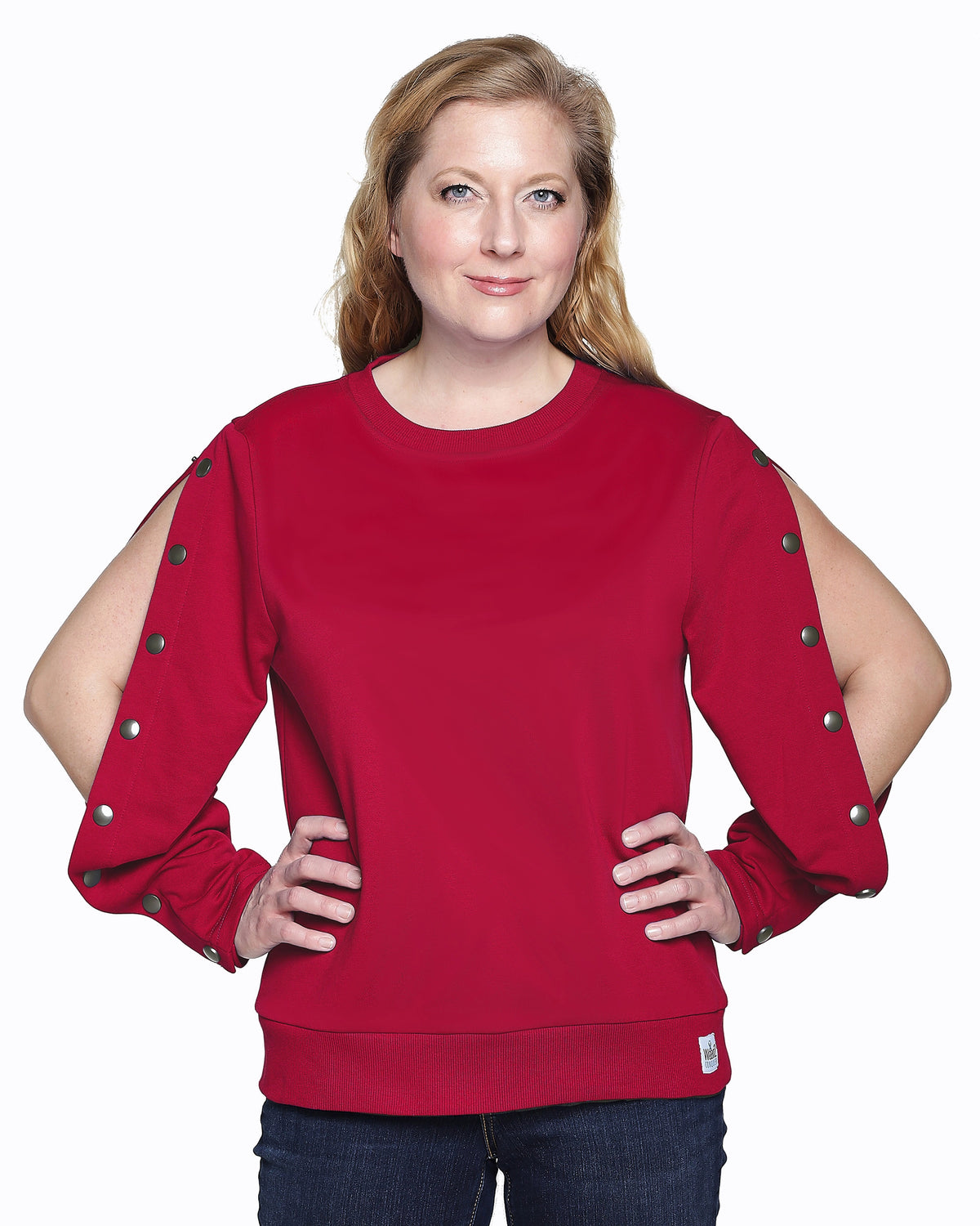 Dialysis Shirt for Women – Adaptive Arm Port Access Top for Chemotherapy, Infusions & Medical Treatments | Makes the Best Dialysis Patient Gift – Ruby Red