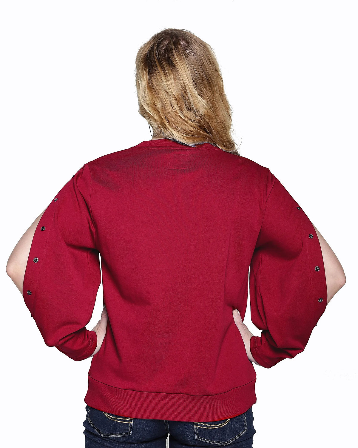 Dialysis Shirt For Women – Adaptive Arm Port Access Top For Chemotherapy & Infusions | Best Dialysis Patient Gift - Ruby Red